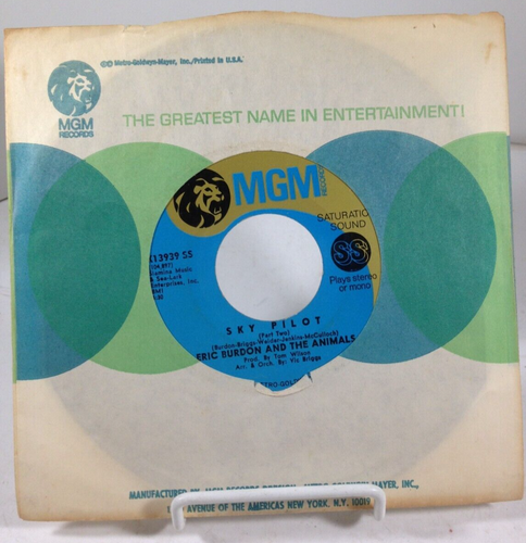 Eric Burdon and the Animals Sky Pilot 45 RPM Record | eBay