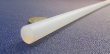 PFA Round Rod, White (.375") 3/8" Diameter x 2 Foot Length