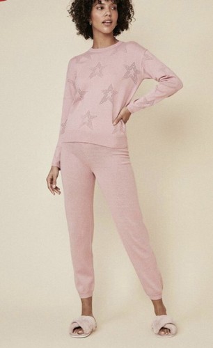 Oasis Star Pointelle Loungewear Jogger. Hellrosa. Groß! Brandneu mit Etikett UVP £45! - Bild 3 von 4