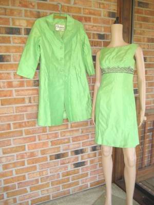 green emerald velvet dress Jackie O Dress / Green/Blk Tweed  naturevsfuture