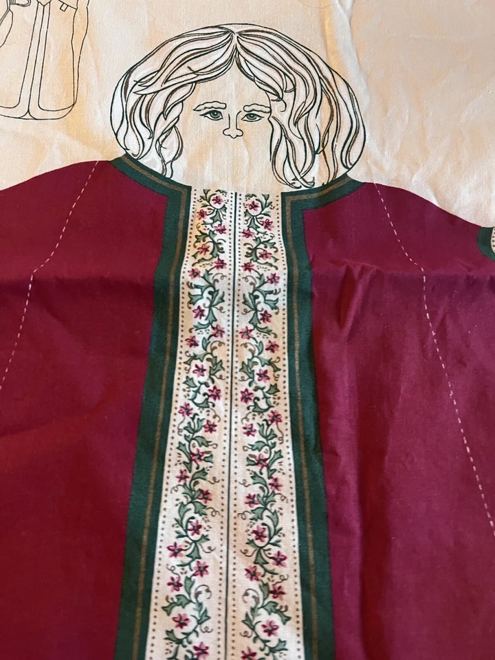 Christmas Cut & Sew VICTORIAN SANTA CENTERPIECE Fabric Spring Ind. 46" x 17.5" - Image 3 of 4