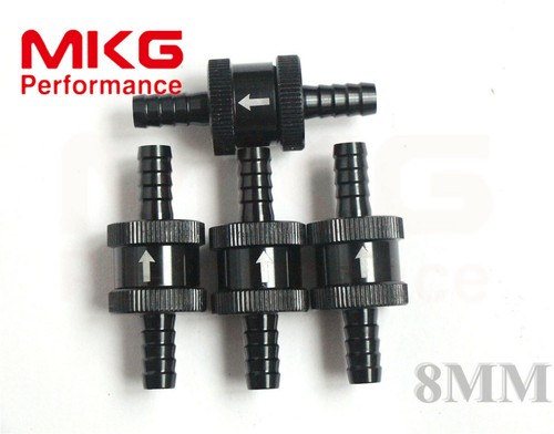 8mm 5/16" Aluminium Non Return Fuel Check Valve One Way Petrol Diesel BLK 4PCS - Bild 4 von 4
