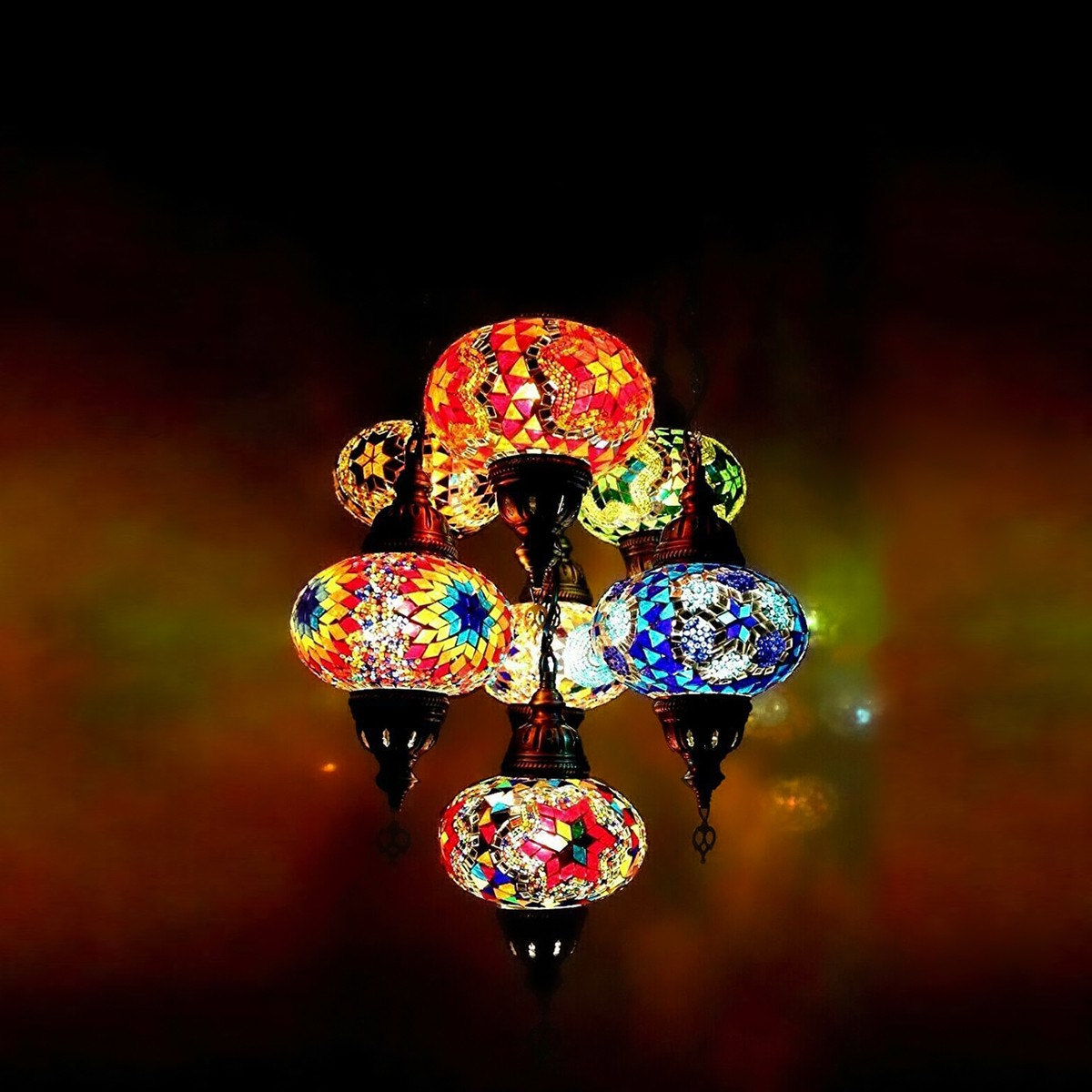 Turkish Moroccan Handmade Mosaic Ceiling Pendant Lamp Light