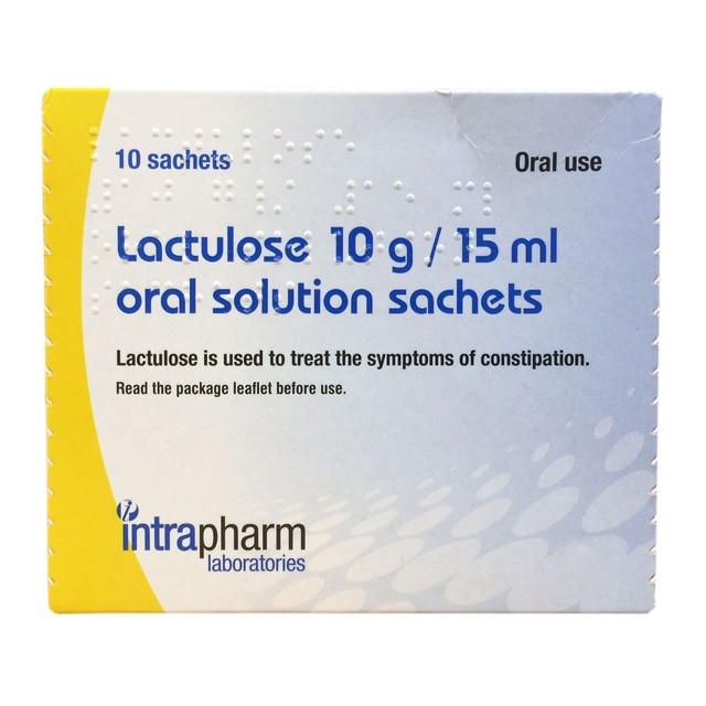 Lactulose Oral Solution 10 Sachets Treats Constipation Adults Children