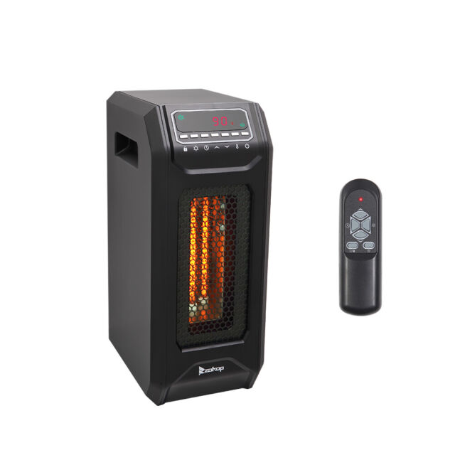 1500W 4-Element Quartz Space Heater Infrared Electric Heater With Remote Control