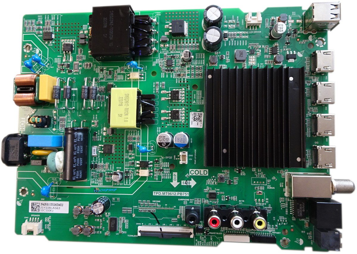 Toshiba 55C350KU Main Board 294629 (TPD.MT9612.PB751) | eBay