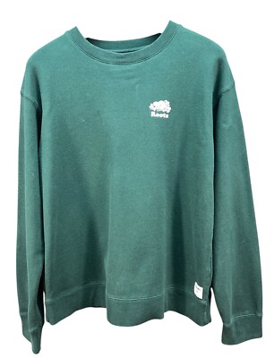 Roots Canada Men's Medium Sweatshirt Pullover Dark Green