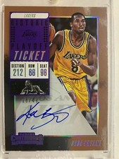 18/19 Contenders KOBE BRYANT AUTO Playoff Ticket 08/49 Jersey Number 1/1 