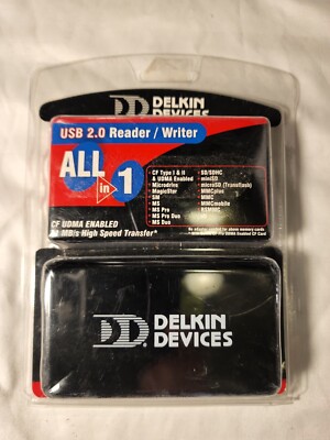 Delkin Devices 18-in-1 USB 2.0 Flash Memory Card Reader Free S/H