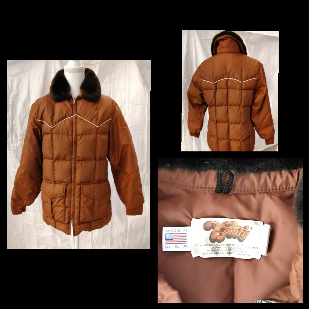 Comfy Brand Down Jacket Women's Vintage XL Brown 1970's Comfy Brand Down Jacket Women's Vintage XL Brown 1970's