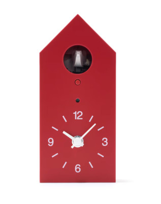 MUJI Cuckoo mini clock Brick color using Bellow with Luminance Sensor New
