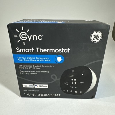 GE Cync Smart Thermostat CTHMCAPPEKB1-1 Remotely Set or Adjust Alexa & Google