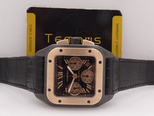 CARTIER SANTOS 100 XL 3104 BOX&PAPERS GHIERA ORO ROSA 18KT W2020004 OROLOGIO