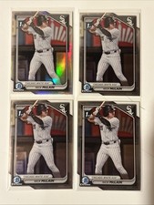 2024 Bowman Draft Nick McLain 1st Chrome Lot x4 Refractor & Base White Sox