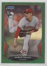 2013 Bowman Chrome Rack Pack Green Refractor Homer Bailey #84 a2v