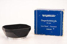 Voigtlander 310/541 54mm Black Metal Slip On Lens Shade Hood In Box Vintage V26