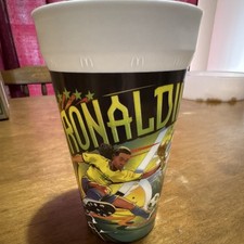 McDonald s Ronaldinho Collectible Plastic Cup Tumbler White Yellow Black Green
