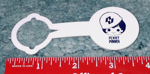 Vintage Penny Power Public Service Indiana Plastic Bottle Topper
