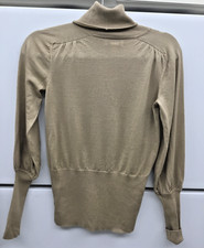 BANANA REPUBLIC BEIGE MERINO WOOL TURTLENECK SWEATER SIZE S