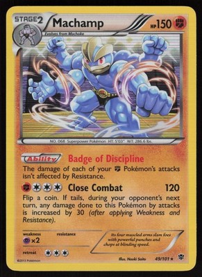 Machamp (49) 49/101 Plasma Blast Naoki Saito Art Pokemon TCG Card