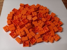 NEW CAB Lego Lot 100 Orange 2 x 2 Brick Orange 3003 21248 9389