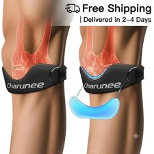 Charunee 2 Pack Patellar Tendon Support Strap Knee Brace for Women Men,Silicon