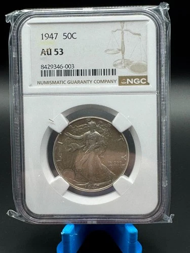 1947 Walking liberty half dollar ngc graded au 53