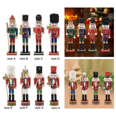 4x Holz Nussknacker Ornamente Nussknacker Deko festliche Deko Figuren