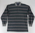 Gant Long Sleeve Polo Vintage Green Striped Shirt Men’s Size M