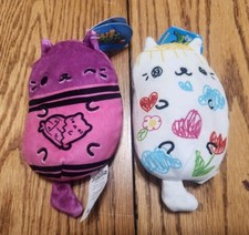 Cats vs Pickles Coloring Lot of 2 Crayon Scribbles With Tags