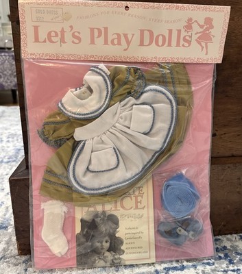 New MADAME ALEXANDER LET'S PLAY DOLLS ALICE DARLING GOLD DRESS 9712 Smoke Free