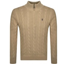Ralph Lauren Beige Quarter Zip, Size M