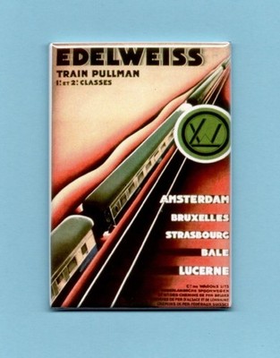 EDELWEISS TRAIN PULLMAN TRAVEL POSTER *2X3 FRIDGE MAGNET* TRIP WORLD VACATION