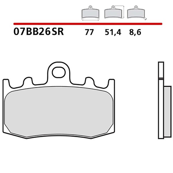 Brembo VORDERRADBREMSBELAGE-KIT Fur Bmw R 1200 R 1200 10-14-COD. 07BB26SR-image