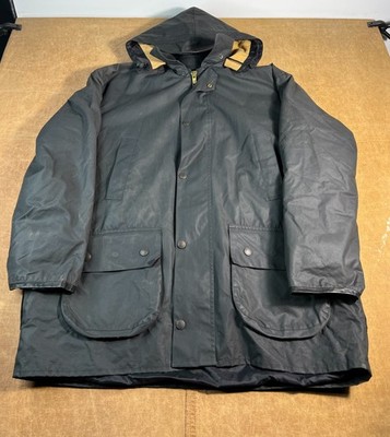 Vintage John Partridge Four Pocket Waxed Cotton Black Jacket Extra Large