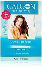 Calgon Ultra-Moisturizing Bath Beads Ocean Breeze Fragrance 30 Ounce Pack of 12
