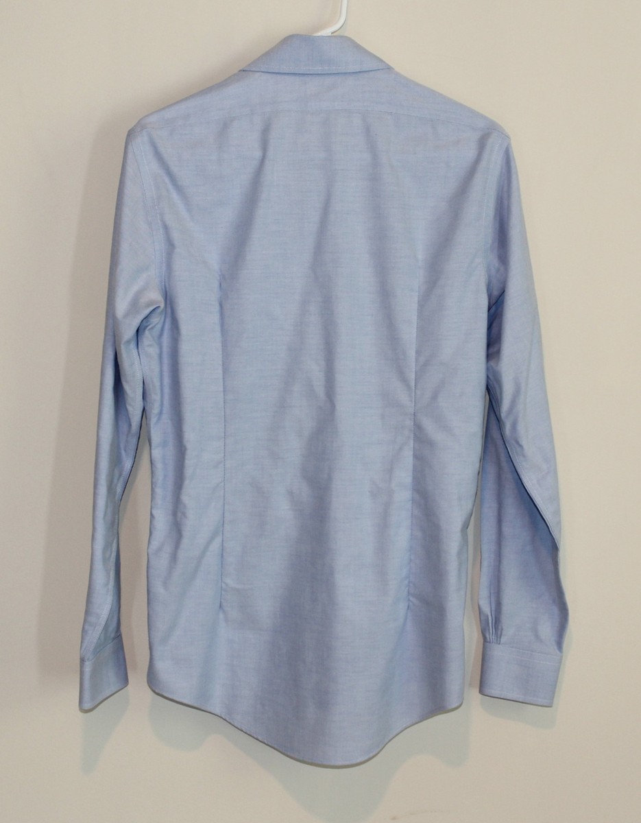 Brooks Brothers 15x34 Blue OCBD Oxford Cloth Button Down Milano