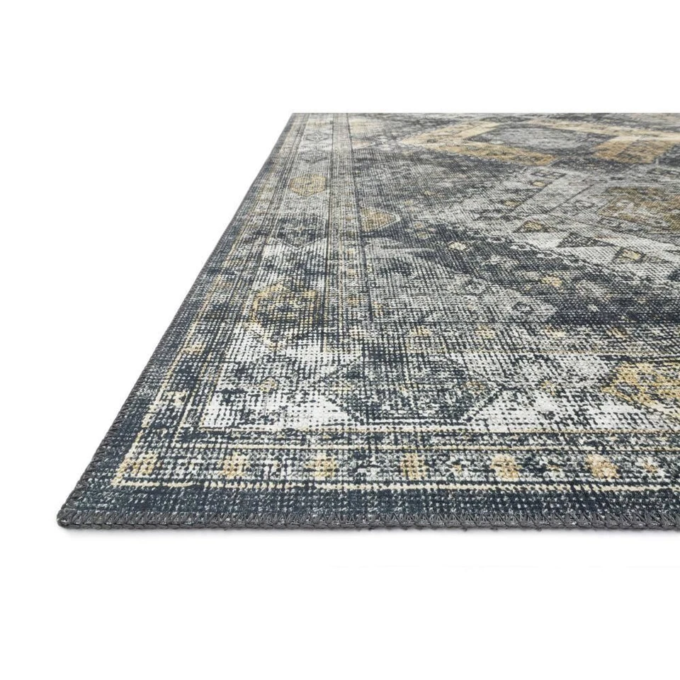 Skye Graphite/Silver 2 ft. 6 in. x 7 ft. 6 in. Printed Boho Vintage Runner Rug - Image 3 of 4