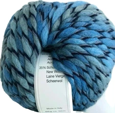 Gedifra SCARLET #1809 Blues Denim Blues Yarn Skein Wool Self Striping Mach Wash