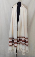 Handmade Wool Afghan Patoo Shawl: Unisex Kashmiri Blanket
