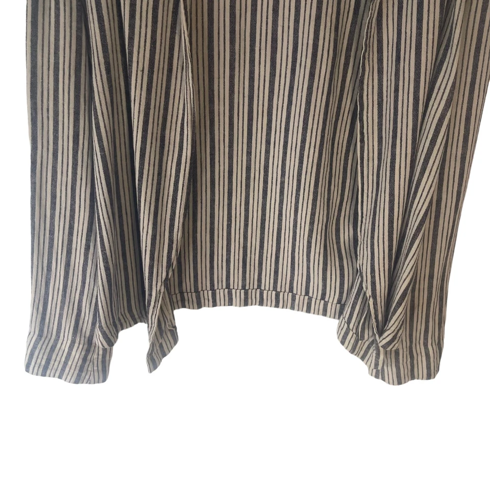 Свитер с открытой передней частью Anthropologie Sanctuary размер Small в полоску льняная смесь - Изображение 3 из 4