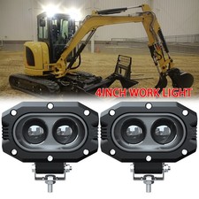 2PCS 4" 60W LED Work Light Bar Spot Off Road Truck Reverse Pods Fog Lights DOT