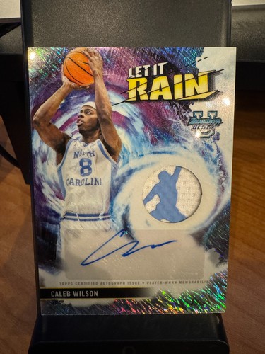 2025-26 Bowman Best Caleb Wilson Let It Rain /2 Logoman Patch Autograph