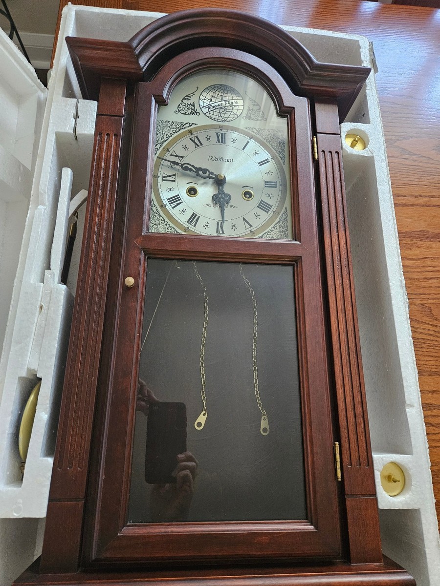 WALTHAM TEMPUS FUGIT 31 DAY CHIME CLOCK WITH WEIGHTS KEY LOOK!! | eBay