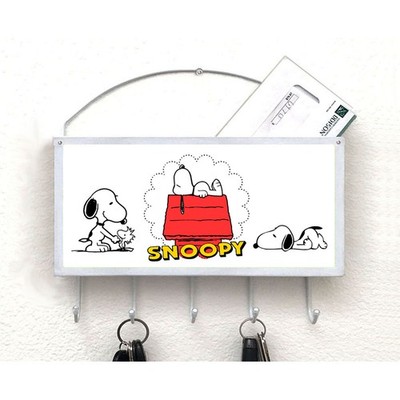 Snoopy mailbox, mail organizer, key holder, wall mount