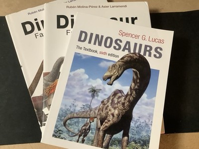 DINOSAURS: THE TEXT BOOK and DINOSAUR FACTS & FIGURES LOT - LIKE NEW!