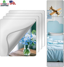 Unbreakable Mirror Tiles, 4PCS 10 X10 Peel and Stick on Mirror for Wall Mirrors