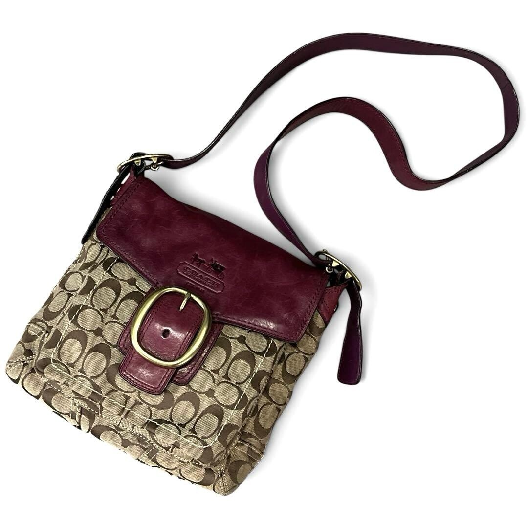 COACH Bleeker Soho Shoulder Bag Canvas Pink Gold Hard… - Gem