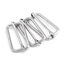 12Pcs Tri-Glide Slide Buckle, 1-1/4 Inch Strap Adjuster Metal Adjustable Slid...