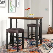 Linon Harrison 3-piece Pub Set Black N/A